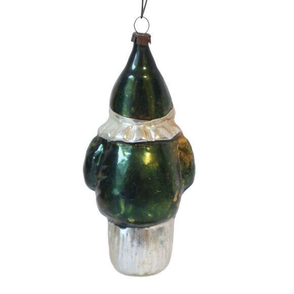 Vintage Mercury Glass Antique Figural Glass CLOWN Ornament Germany Christmas Orn - Picture 3 of 7